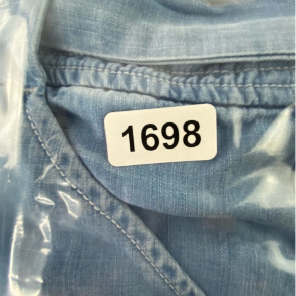 Loft chambray light blue soft belted shorts, 12 - Picture 10 of 11